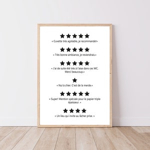 WC humor poster - French commentary poster - A2/A3/A4/A5/50x70 digital file - bathroom and toilet wall decoration
