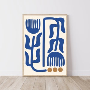 Von Matisse inspiriertes Poster - moderner abstrakter Blumendruck - digitale Datei A2/A3/A4/A5/50x70 - Henri Matisse Kunstwanddekoration