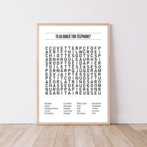 Toilet humor poster - poster have you forgotten your phone? - digital file A2/A3/A4/A5/50x70 - bathroom and toilet wall decoration