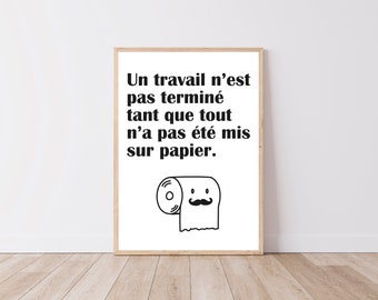 Póster humorístico para el baño - Póster con cita sobre el baño - Archivo digital A2/A3/A4/A5/50x70 - Decoración de pared para baño y aseo