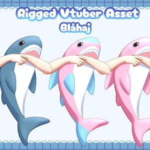 Vtuber Asset - Volledig getuigd - Blåhaj