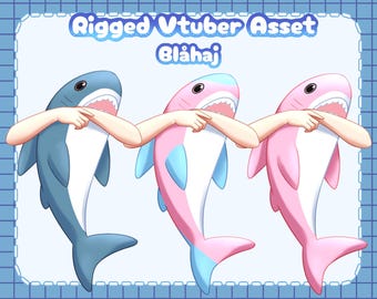 Vtuber Asset - Fully rigged - Blåhaj
