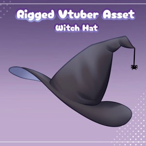 Vtuber Asset - Customizable Fully rigged - Witch Hat