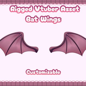 Vtuber Asset - Customizable Fully rigged - Bat wings