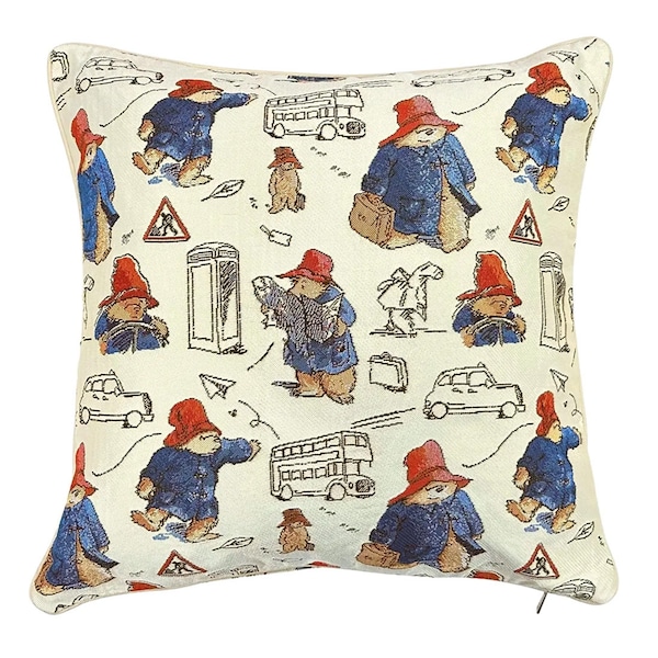 Coussin ours Paddington - Personnage emblématique pour enfants - Décoration d'intérieur douce et amusante - Idée cadeau de Noël unique.