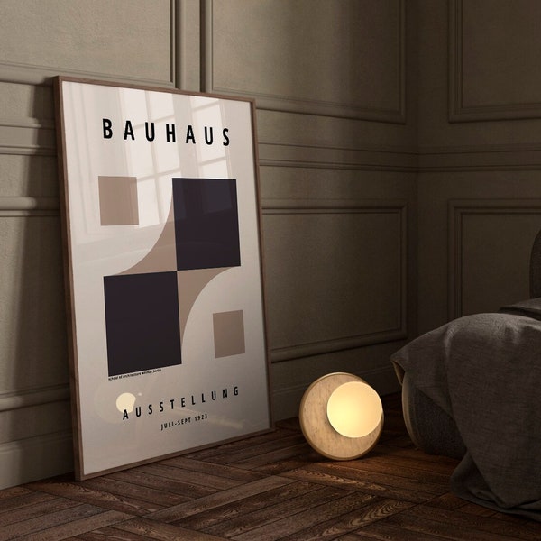 Impressão de pôster de Bauhaus, conjunto de 2 impressões, arte de parede moderna, arte de parede imprimível, decoração de casa moderna, download digital, impressões da moda