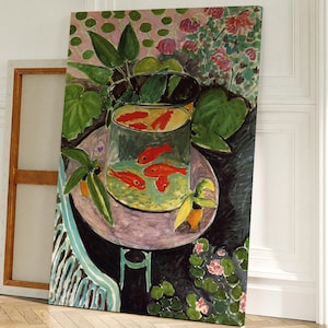 Henri Matisse - Goldfish 1912 - Framed Canvas Wall Art - Large Wall Art - Oil Painting - Botanical Wall Art