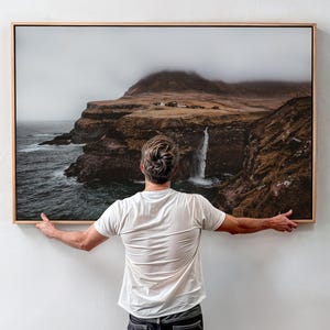 Impresión de paisaje - Arte mural en lienzo enmarcado - Impresiones fotográficas de naturaleza - Impresión de naturaleza escandinava - Arte mural grande