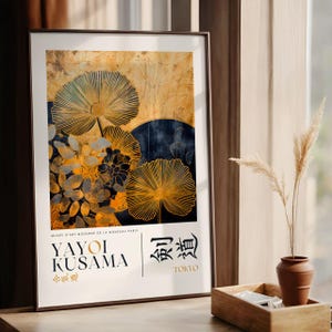 Yayoi Kusama stampa incorniciata decorazione da parete, poster Yayoi Kusama, decorazione poster giapponese, grande regalo di inaugurazione della casa, arte Japandi, stampa giapponese,