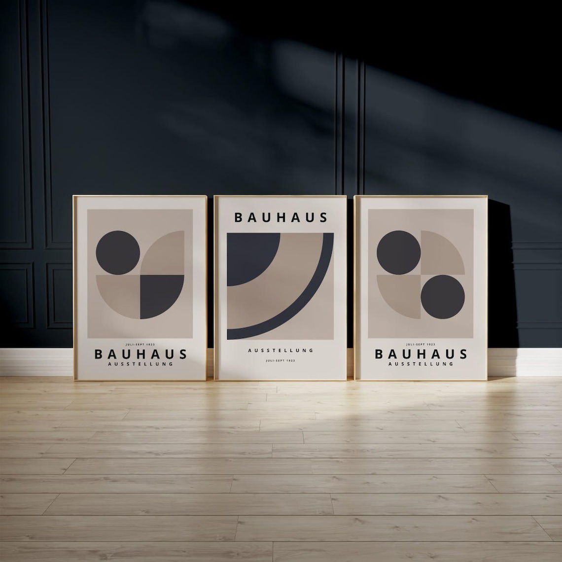 Bauhaus Poster Set of 3, Framed Wall Art, Abstract Wall Art Prints ...