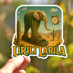 Lirili Larila | Italian Brainrot Vinyl Decal | Car Sticker | Meme 2025 tiktok sticker