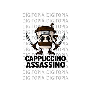 Cappuccino Assassino | Brainrot à l'italienne | Fichier numérique | Meme 2025 tiktok