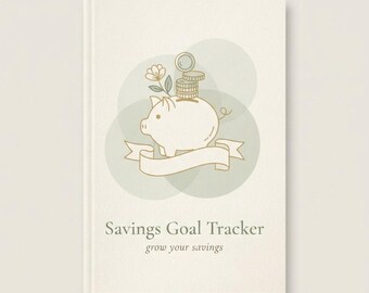 Savings Goal Tracker Printable PDF — Visual Progress & Monthly Log