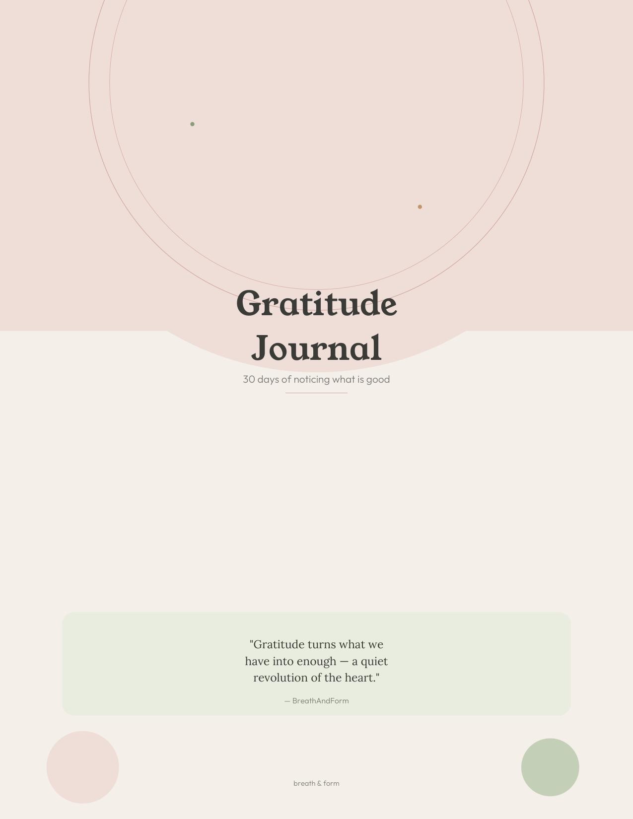 Gratitude Journal