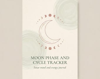 Moon Phase and Cycle Tracker Printable PDF — Lunar Mood & Energy Journal