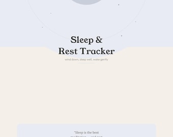 Sleep and Rest Tracker Printable PDF — Sleep Journal & Morning Reflection — Bedtime Wind-Down Checklist — Digital Download
