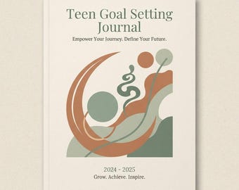 Teen Goal Setting Journal, Printable PDF, Digital Download