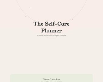 Self-Care Planner Printable PDF — Weekly Self-Care Menu — Mood & Habit Tracker — Wellness Journal — Digital Download