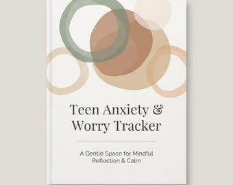 Teen Anxiety & Worry Tracker, Printable PDF, Digital Download