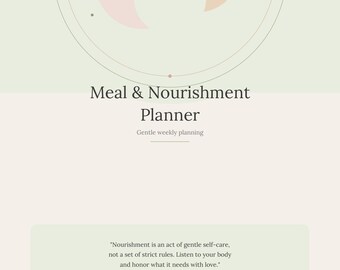 Meal & Nourishment Planner Printable PDF — Gentle Weekly Meal Planning