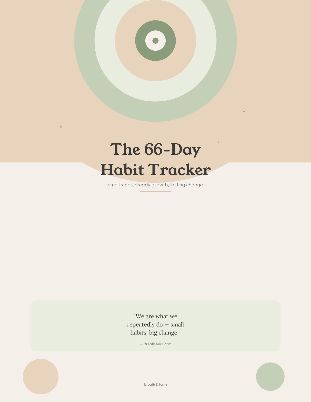 66-Day Habit Tracker
