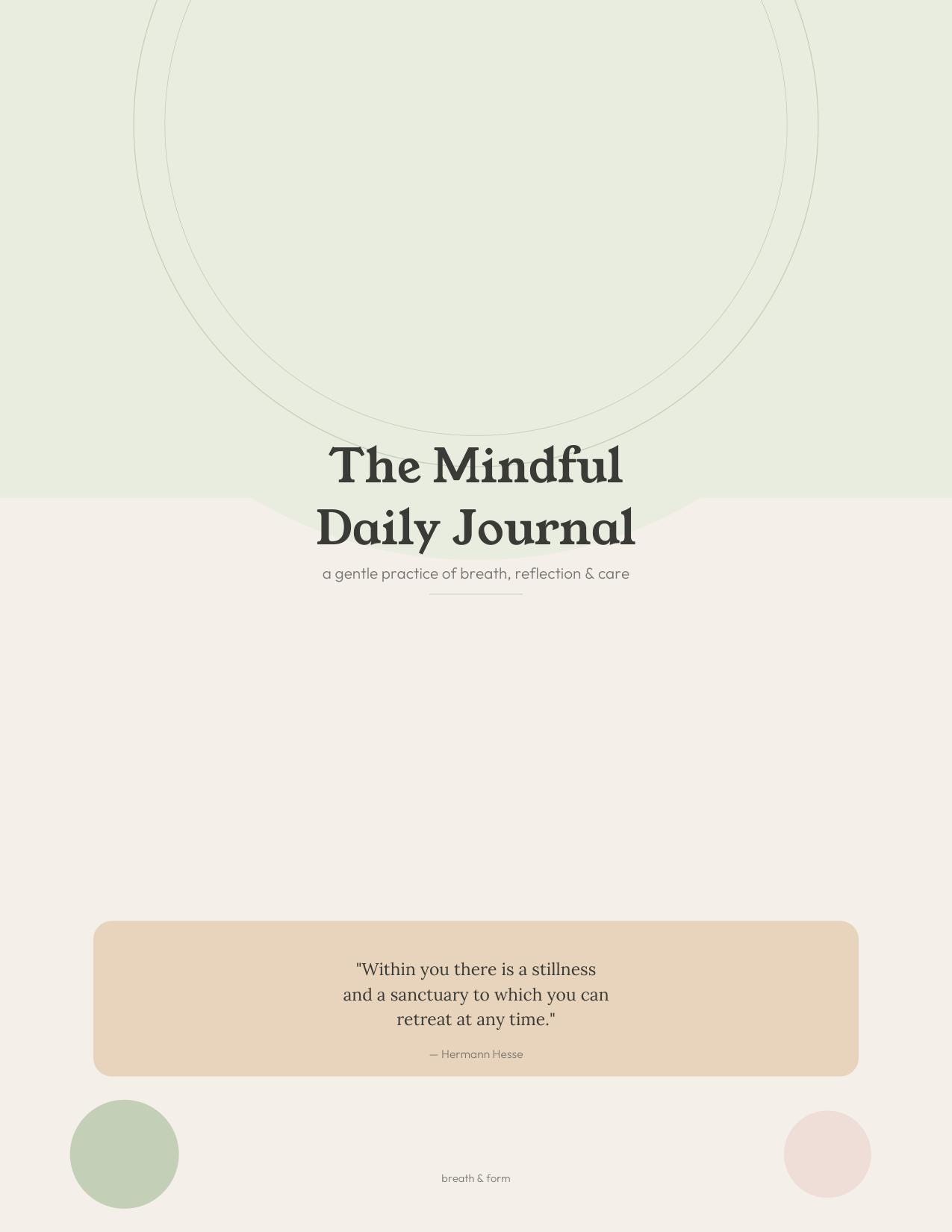 Mindful Daily Journal