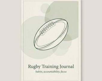 Rugby Training Journal Printable PDF — Match, Training and Habit Tracker