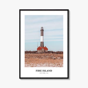 Fire Island Print No 1, Fire Island Fotoposter, Fire Island Map Print, Fire Island Fotografie, New York, USA