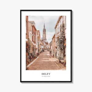 Delft Print, Delft Photo Poster, Delft Travel Wall Art, Delft Map Print, Delft Photography Print, Delft Wall Décor, Netherlands