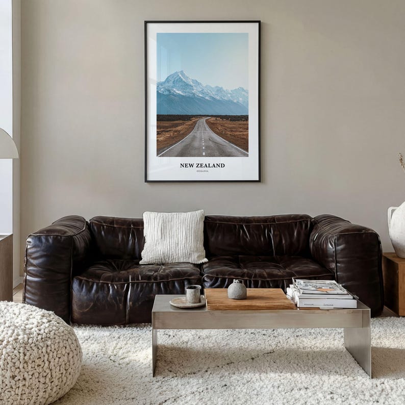Fotoprint Nieuw-Zeeland, reisposter Zuidereiland, muurkunst Aoraki Mount Cook afbeelding 5