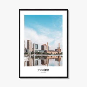 Toledo Print Ohio, Toledo Photo Poster, Toledo Travel Wall Art, Toledo Map Print, Toledo Photography Print, Toledo Wall Décor, USA
