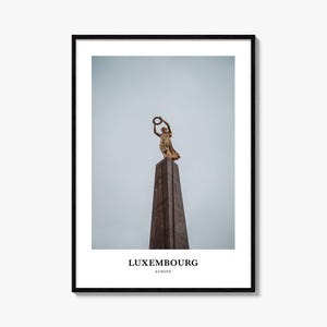 Luxembourg Print, Luxembourg Photo Poster, Luxembourg Travel Wall Art, Luxembourg Map Print, Luxembourg Photography Print, Europe