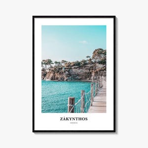 Zakynthos-Druck, Zakynthos-Fotoposter, Zakynthos-Reisewandkunst, Zakynthos-Kartendruck, Zakynthos-Fotografie, Zakynthos, Griechenland