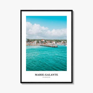 Marie Galante Druck, Marie-Galante Fotoposter, Marie-Galante Reisewandkunst, Marie-Galante Kartendruck, Marie-Galante Druck, Guadeloupe