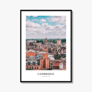 Cambridge Print England, Cambridge Photo Poster, Cambridge Travel Wall Art, Cambridge Map Print, Cambridge Photography Print, Cambridge, UK