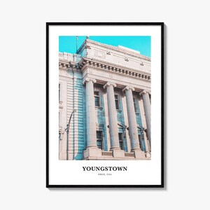 Impressão de Youngstown, pôster fotográfico de Youngstown, arte de parede de viagem de Youngstown, impressão de mapa de Youngstown, impressão fotográfica de Youngstown, Ohio, EUA