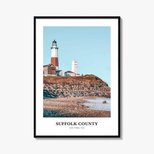 Suffolk County Print, Suffolk County Photo Poster, Suffolk County Travel Wall Art, Suffolk County Map Print, Suffolk County, New York, USA