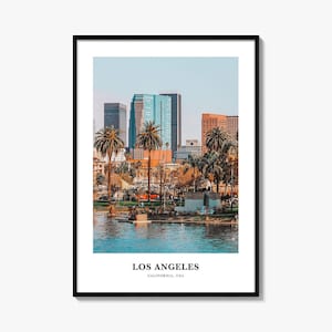 Los Angeles Print No 1, Los Angeles Photo Poster, Los Angeles Travel Wall Art, Los Angeles Map, Los Angeles Photography, California, USA