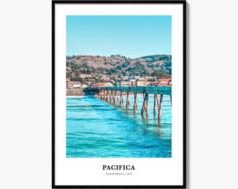 Pacifica Print, Colorful Photo Poster, Travel Wall Art, Home Decor