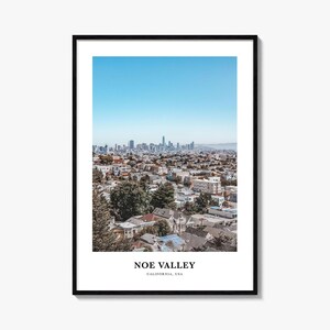 Noe Valley print, Noe Valley fotoposter, Noe Valley reizen muurkunst, Noe Valley kaart print, Noe Valley fotografie print, Noe Valley fotografie print, Californië, VS