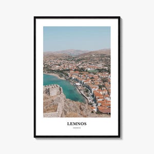 Lemnos Druck, Lemnos Fotoposter, Lemnos Reisewandkunst, Lemnos Karte Druck, Lemnos Fotografie Druck, Lemnos Wanddekor, Griechenland