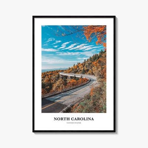 North Carolina Print No 1, North Carolina Photo Poster, North Carolina Travel Wall Art, North Carolina Map, North Carolina, United States