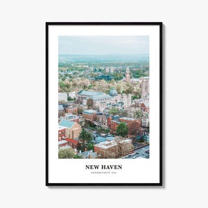 New Haven Print, New Haven Foto-Poster, New Haven Reise Wandkunst, New Haven Karte Print, New Haven Fotografie Print, Conneticut, USA