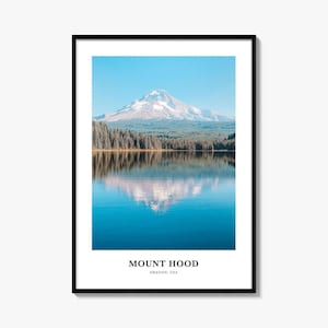 Mount Hood Print, Mount Hood Photo Poster, Mount Hood Travel Wall Art, Mount Hood Map Print, Mount Hood Photography Print, Oregon, USA
