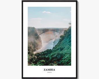 Zambia Print, Zambia Photo Poster, Zambia Travel Wall Art, Zambia Map Print, Zambia Photography Print, Zambia Wall Décor, Africa