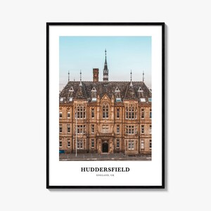 Huddersfield Print, Huddersfield Photo Poster, Huddersfield Travel Wall Art, Huddersfield Map Print, Huddersfield Photography, England, UK