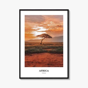 Africa Print, Africa Photo Poster, Africa Travel Wall Art, Africa Map Print, Africa Photography Print, Africa Wall Décor, World