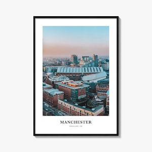 Manchester Print England, Manchester Photo Poster, Manchester Travel Wall Art, Manchester Map Print, Manchester Photography Print, UK