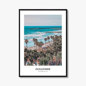 Oceanside Print No 2, Oceanside Photo Poster, Oceanside Travel Wall Art, Oceanside Map Print, Oceanside Photography Print, California, USA