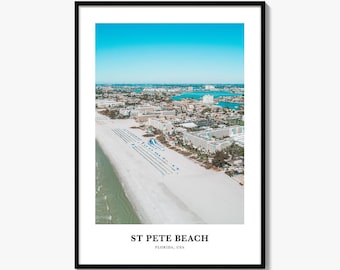 St Pete Beach Print, St Pete Beach Photo Poster, St Pete Beach Travel Wall Art, St Pete Beach Map Print, St Pete Beach Print, Florida, USA